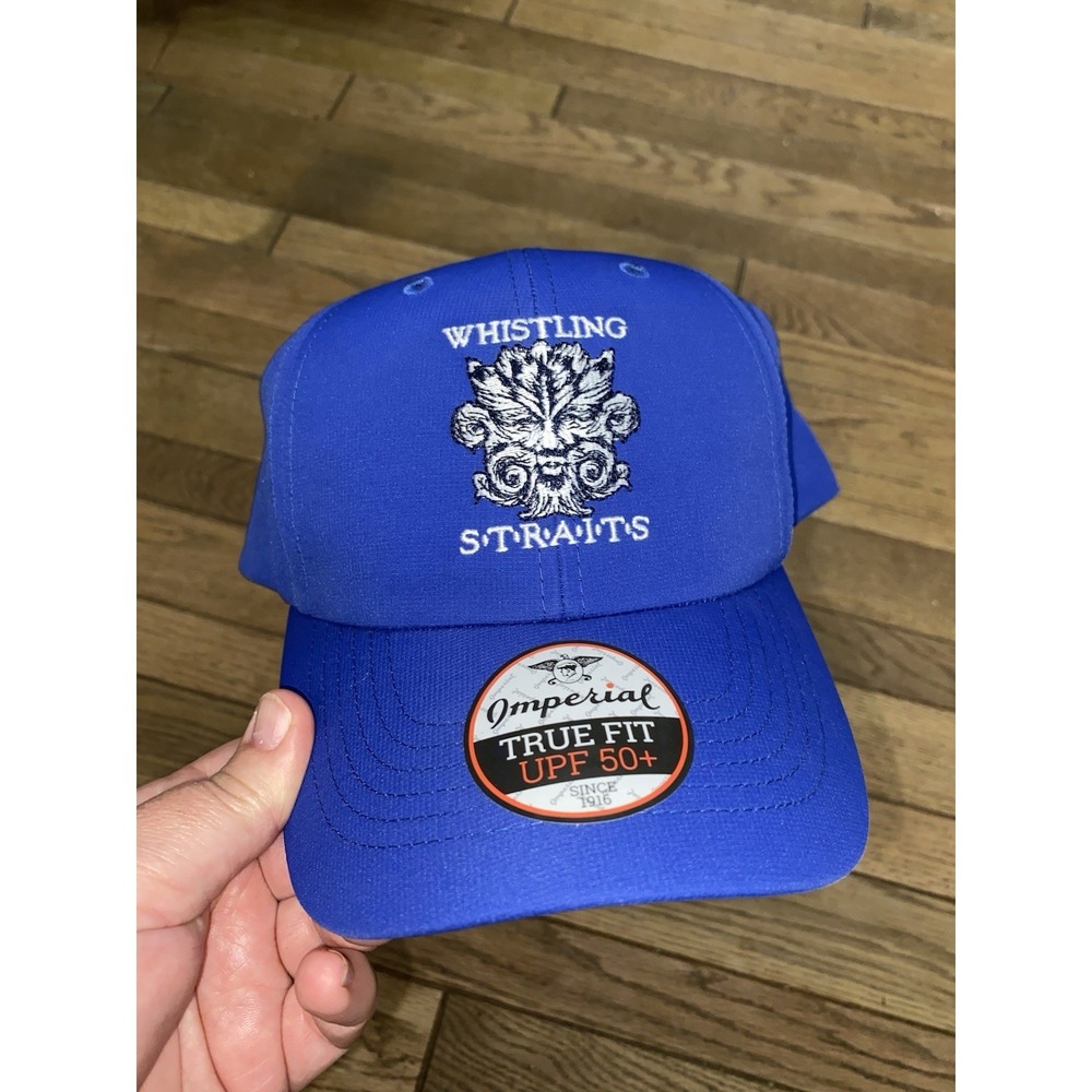 "Whistling Straits" Blue Strap Back Hat By Imperial New With Tag Golf UPF50